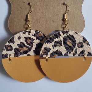 Faux leather earrings
